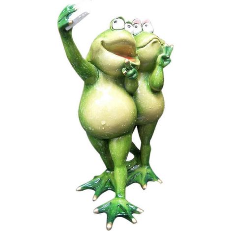3D-Kreativ-Froschstatue, Foto-Tier, Froschskulptur, Sammlerfigur, Harzkunstwerk, Ornament für Haus- und Gartendekoration