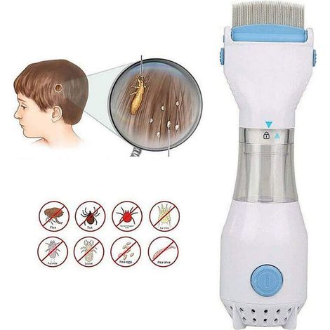 Peigne Électrique Anti-Poux Professionnel avec Aspirateur et Filtre, Nettoyeur de Cheveux, Branchement UE 220V