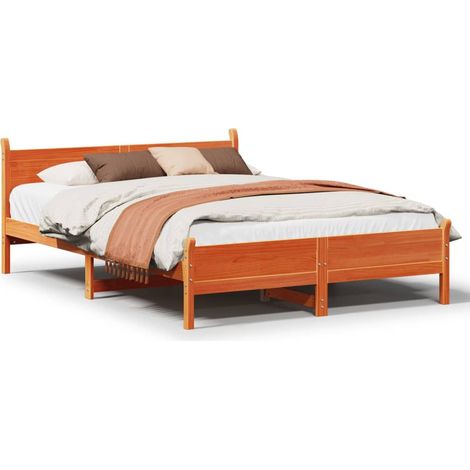 Maison Exclusive - Letto senza Materasso Marrone Cera 120x190 cm in Legno di Pino