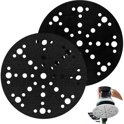 Tampons de ponçage souples de 150 mm (49 trous), interface en mousse souple pour le ponçage et le polissage, tampon en éponge souple pour meuleuses et ponceuses. (1/4)