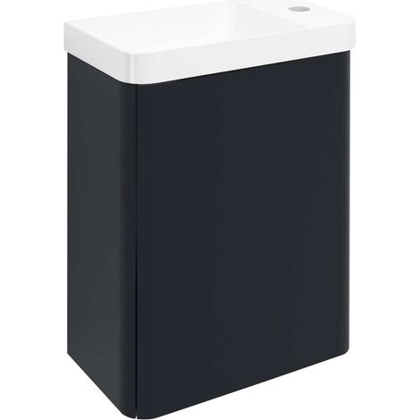 Sapho Zorba - Mueble de lavabo, 39x22x50 cm, 1 puerta izq./dcha., antracita LT113-3434 (1/5)