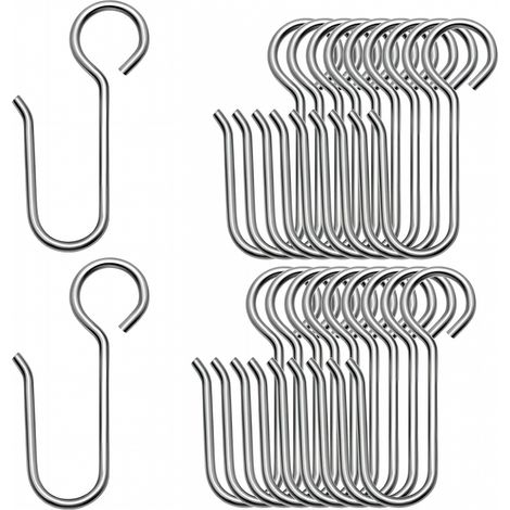Crochets de Rail Rideau Petits en – Pour Plafond 100 pièces Acier Inoxydable (1/5)
