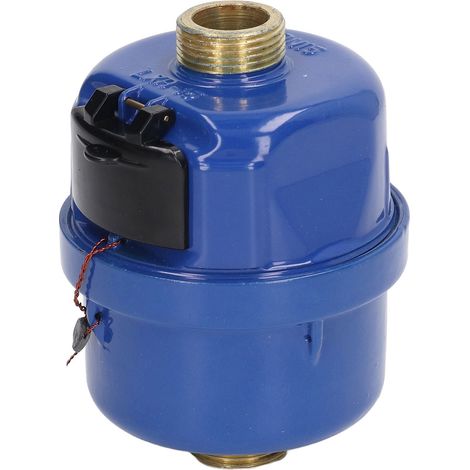 Compteur d'eau volumétrique en laiton, débitmètre eau froide pour jardin et maison, raccord 1/2 pouce (1/5)
