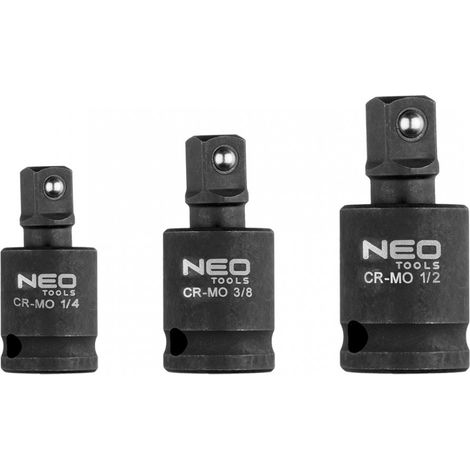 Juego de juntas de impacto de 3 piezas, 1/4", 3/8", 1/2" (1/5)