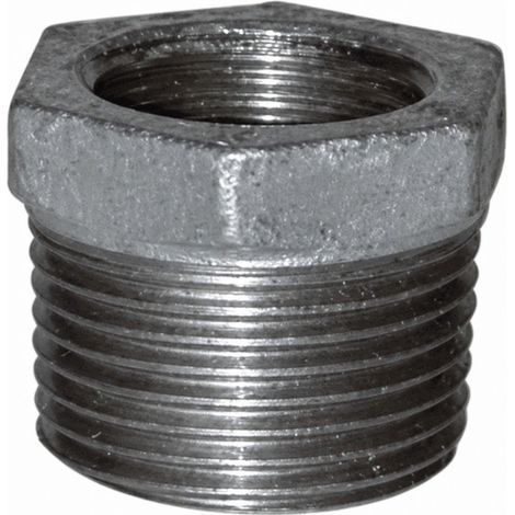 Reduzierter Nippel 40x49 / 15x21, männlich weiblich verzinkt