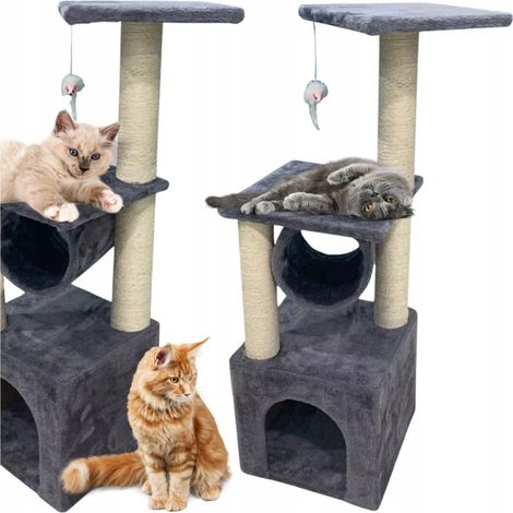 Tiragraffi per gatti, cuccia, letto, topo