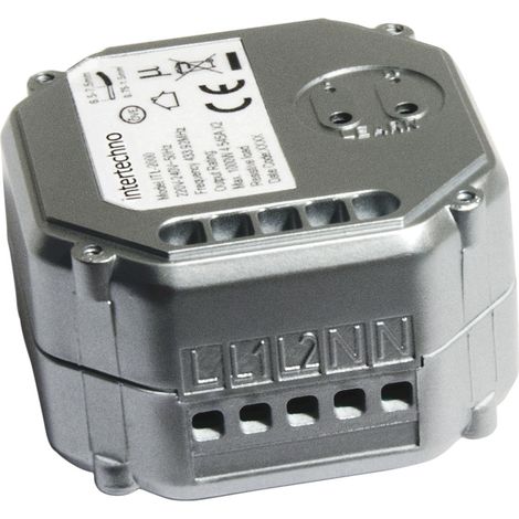 Intertechno Funk-Einbauschalter 2 Kanal ITL-2000 für 2 x 1000 W Smart Home Schalter (1/2)