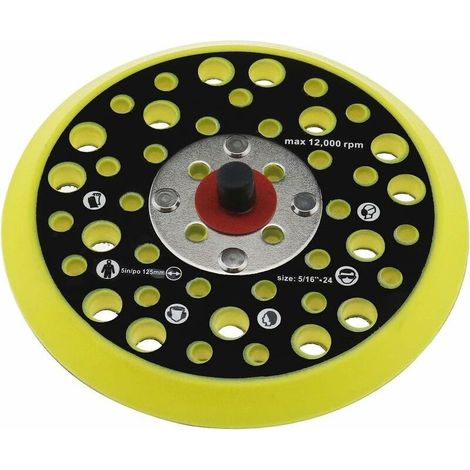 125 mm 5"-Halterung kompatibel mit Mirka Ceros/Deros 44 Löcher, 5/16 Gewindebefestigung, Schleifer, Klettverschlusshalterung, Elektrowerkzeugzubehör (nicht original) (1/5)