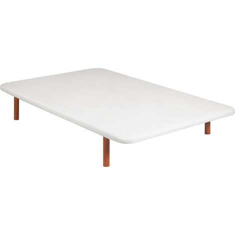 Base rembourrée en maille 3D renforcée avec 5 barres transversales  Blanc - 140x200 cm