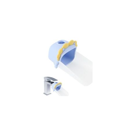 Rallonge Robinet Enfant, Extension Robinet Enfant, Enfant Faucet Extender, Matériau de Qualité Alimentaire, Résistant aux Éclaboussures, Compatible avec une Large Gamme de Robinets (Bleu) (1/5)