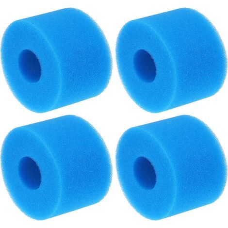 Ensemble de 4 éponges filtrantes pour piscine, convenant aux piscines, aquariums et spas colonne d'éponge filtrante pour la purification de l'eau de piscine. (1/5)