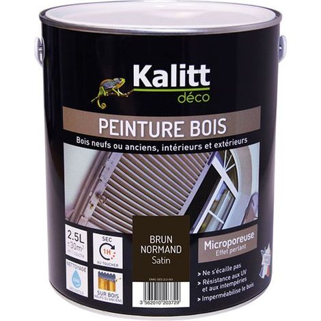 KALITT DECO Peinture Bois satin - 2,5 L - Brun normand (1/2)