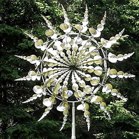 Molinos de viento de metal únicos y mágicos, molinillos de viento para jardín, atrapavientos, decoración