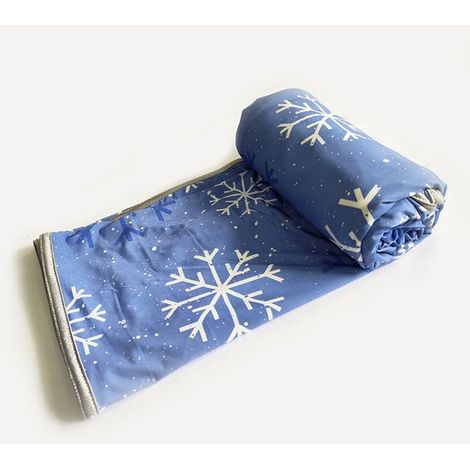 Couverture rafraîchissante d'été pour 2 personnes 200 x 150 cm, matériau respirant et évacuant la chaleur, pour lit, canapé et nuits chaudes (1/5)