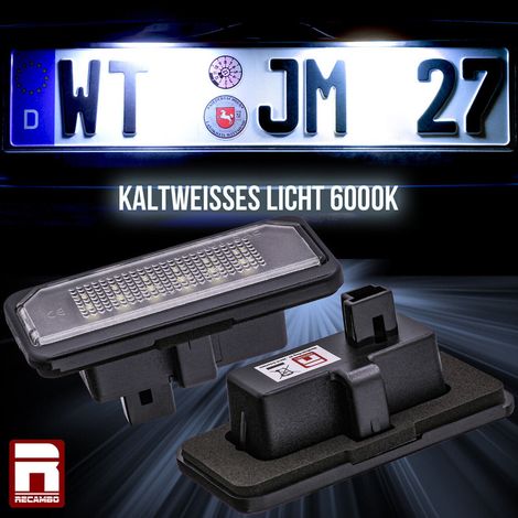 KIT LUCI TARGA A LED COMPATIBILE CON MR Style COMPATIBILE CON Tesla Model X Dal 2015, VETRO TRASPARENTE