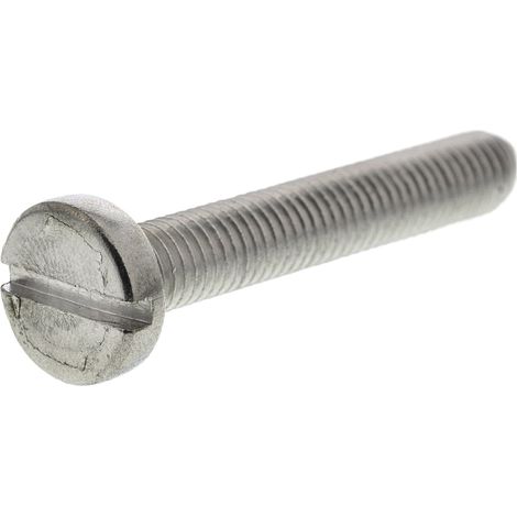 Vis à métaux RS PRO M8 à tête Cylindrique fendue en Acier Inoxydable, 50mm ( Prix pour Sachet de 25 )