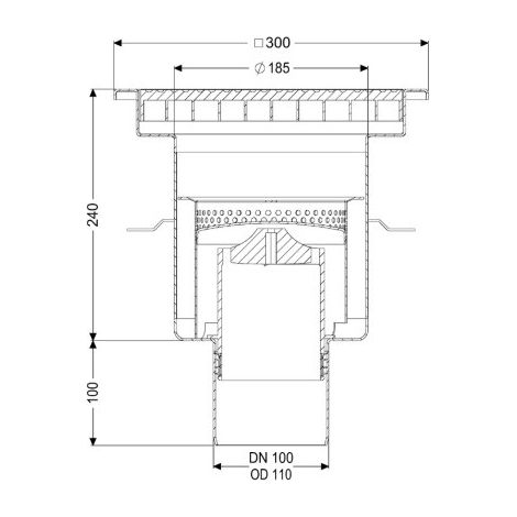 KESSEL 55152 Corps d'évacuation monobloc Ferrofix