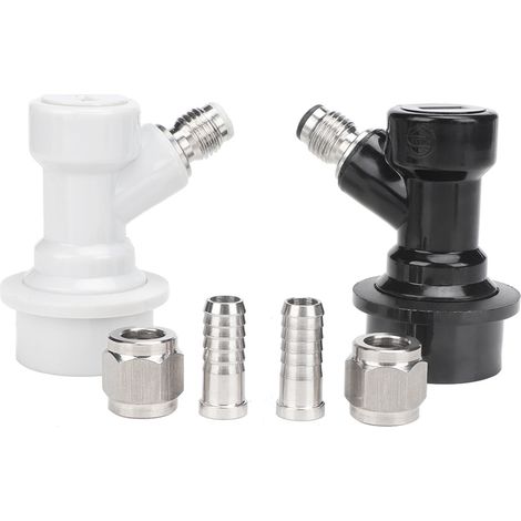 Lot de 4 raccords à bille filetés pour fût, connecteurs en plastique avec pince adaptatrice (1/5)