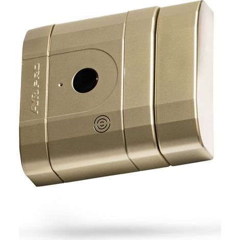 Serrure électronique invisible haute sécurité. Finition laiton mat. (1/5)