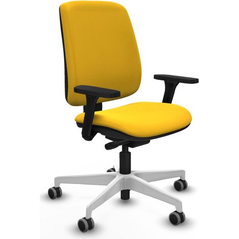 Silla de oficina piqueras y crespo Alares amarillo cuero sintético (1/2)