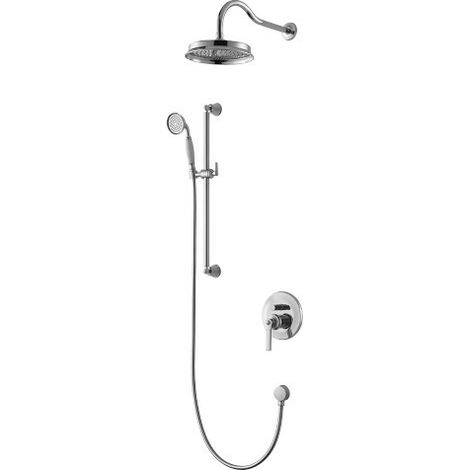 OMNIRES Armance - Set de douche avec mitigeur encastré, avec corps d’encastrement, diamètre 22,5 cm, chrome SYSAM20CR (1/4)