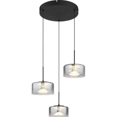Globo - lámpara colgante - BELINDA - negro - vidrio - Ø 40cm - (1/5)
