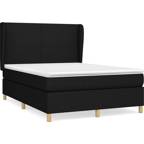 Maison Exclusive - Boxspringbett mit Matratze Schwarz 140x190 cm