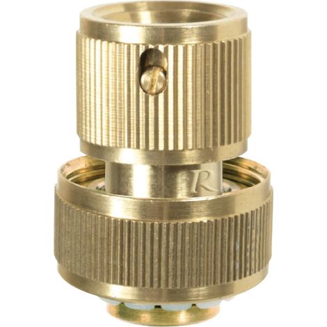 RACCORDO ATTACCO RAPIDO OTTONE TUBO ACQUA GIARDINO Ø19mm 3/4" RIBIMEX (1/4)