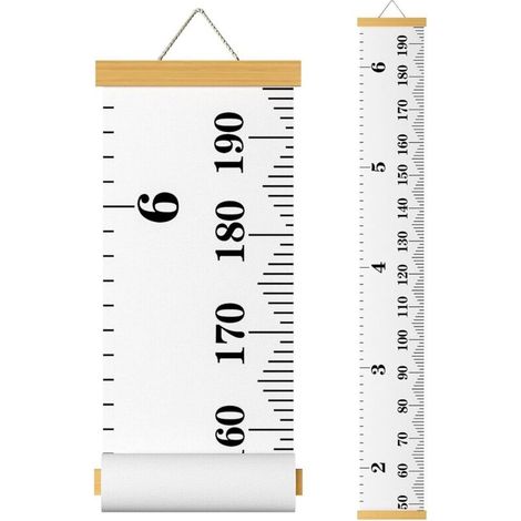 Toise de croissance - toise de croissance enfant - toise de croissance enfant - murale - amovible - décoration murale - toise de mesure enfant - blanc (1/5)