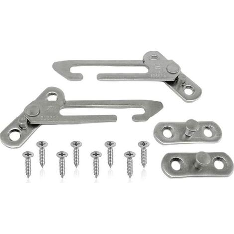2pcs Limiteur fenêtre UPVC - Acier inoxydable 304 Sécurité enfant et ventilation - Fenêtre battante (1/5)