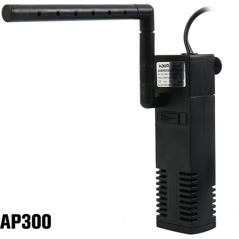 Filtre Intérieur Aquarium, 4W 300L/H Filtre Interne pour Aquarium 60L Filtre Pompe Aquarium pour Petit Réservoir, Aquariums d'eau Froide ou Tropicaux, Réservoir de Tortues