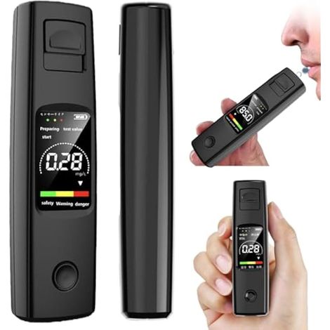 Ethylotest Electronique, Alcotest Numerique, Portable Testeur d'alcool avec Écran LCD Numérique, Ethylometre Mesures de Haute précision, Ethylotest Portable pour Usage Domestique et Professionnel (1/5)