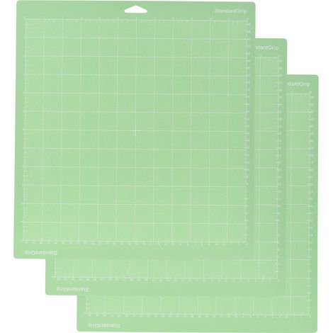 Lot de 3 tapis de découpe de rechange 1212 pouces, adhésifs, antidérapants et quadrillés, compatibles avec la machine de découpe Silhouette Cameo et le traceur Explore (1/5)