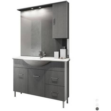 Meuble de salle de bain venise cm 105 avec lavabo et miroir