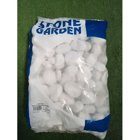 GR.ZANDOBBIO Ciottoli Bianchi Marmo Carrara 40/60mm 25Kg (1/2)