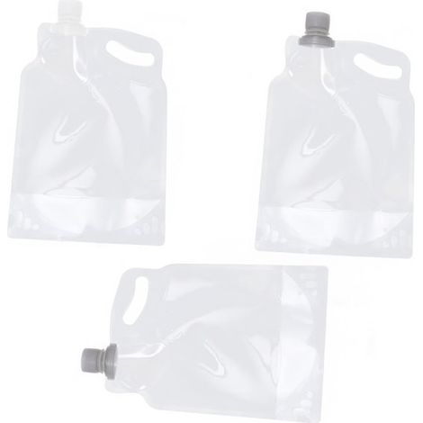 Set di 3 bottiglie d'acqua morbide pieghevoli da 2 litri, colore casuale (1/5)