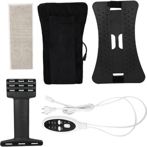 Appareil de traction lombaire électrique chauffant à compresse chaude, réglable, pour masseur de hernie discale lombaire, noir 220 V