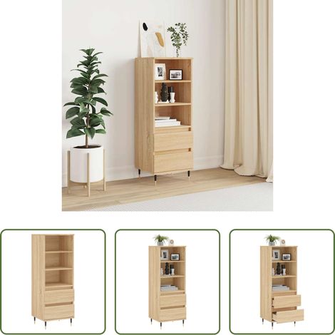 Buffet bois - Buffet haut Chêne sonoma 40x36x110 cm Bois d'ingénierie (1/5)