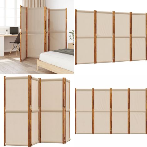 4-tlg. Paravent Taupe 280x180 cm - Raumteiler - Paravent - Trennwand - Holzraumteiler - Akasienholzteiler - Home & Living (1/5)