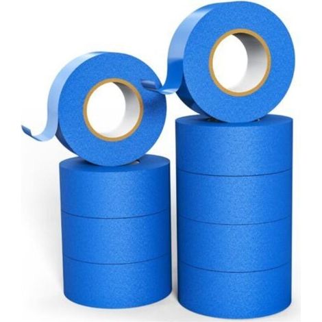 Ruban de masquage bleu haute adhérence – 24 mm × 50 m, idéal peinture en aérosol, étiquetage et loisirs créatifs (1/4)