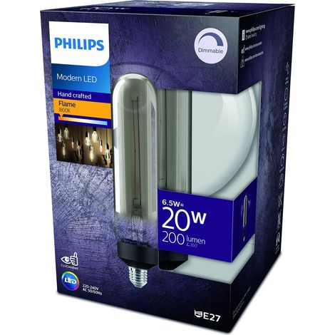 ampoule LED Double layers E27 20W Blanc Chaud Smoky Compatible Variateur, Verre (1/5)