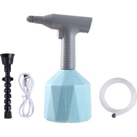 Elektrischer Sprüher mit Nebeldüse, tragbare Gießkanne für Rasen und Garten (Blau 1L) (1/4)