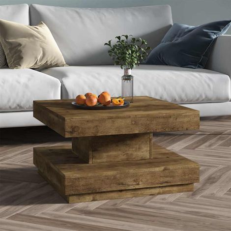 vidaXL Mesa de centro de MDF marrón oscuro 60x60x35 cm (1/4)
