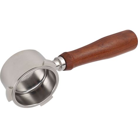 Porte-filtre sans fond 51 mm pour machine à café Delonghi, en acier inoxydable, à 3 oreilles. (1/5)