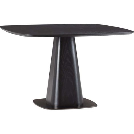 Mesa para comedor cuadrada fija Md-Kora acabado negro, 120cm(ancho) 76cm(altura) 120cm(fondo). (1/5)