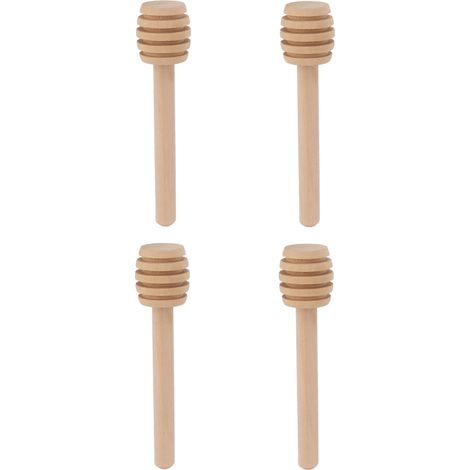 Lot de 50 cuillères à miel en bois multifonction mini mélangeurs de miel pour maison café pâtisserie bar (1/5)