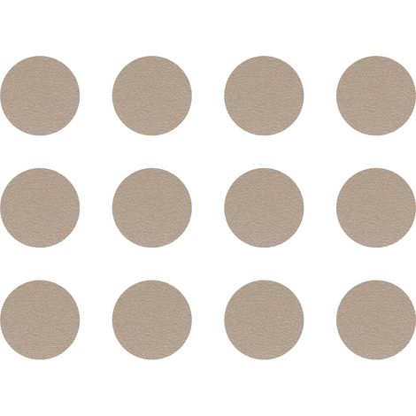 12x Cache vis adhésif autocollant diamètre 40mm protection bouchon trou obturateur meuble table chaise maison, Cappuccino