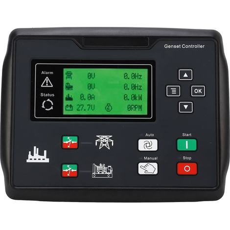 Dieselgenerator-Steuerung mit automatischer Starterkennung, mehrsprachigem Bedienfeld (15–360 V) (1/5)