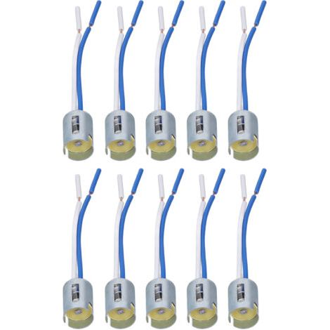 10 pièces 1156 douilles d'ampoule support de clignotant LED avec harnais 3,5 pouces DC 12V Flexible