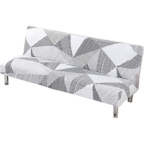 Armless 3-Seater Sofa Cover, Stretch Sofa Cover, Fully Covered Folding Sofa Protector